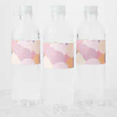 美しいピンクの円 ペットボトルラベル (ボトル)