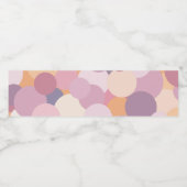 美しいピンクの円 ペットボトルラベル (シングルラベル)