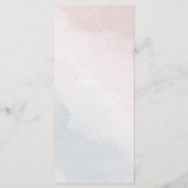 美しいピンクの埃っぽい青い海軍の花々緑 メニュー (裏面)