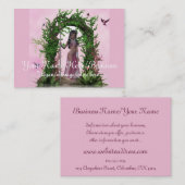 美しいピンクの小妖精や小人ファンタジー名刺 名刺 (正面/裏面)