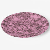 美しいピンクの明るい大理石の暗い静脈 ペーパープレート (アングル)