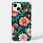 美しいピンクの春の花と緑の葉が鮮やかな Case-Mate iPhoneケース (裏面)