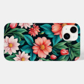 美しいピンクの春の花と緑の葉が鮮やかな Case-Mate iPhoneケース (裏面 (横))