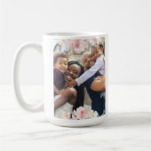 美しいピンクの最高のフローラママ今まで2枚の写真 コーヒーマグカップ (左)