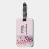 美しいピンクの桜さくらんぼブロッサムラゲッジタグ ラゲッジタグ (裏面縦)