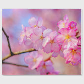 美しいピンクの桜の花の春 ラッピングペーパー (フラット)
