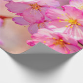 美しいピンクの桜の花の春 ラッピングペーパー (角)