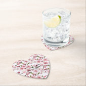 美しいピンクの桜の花 ブライダルシャワー ペーパーコースター (インサイチュ)