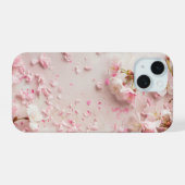 美しいピンクの桜の花 iPhone 15ケース (裏面横)