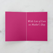 美しいピンクの椿の母の日 シーズンカード (内部)