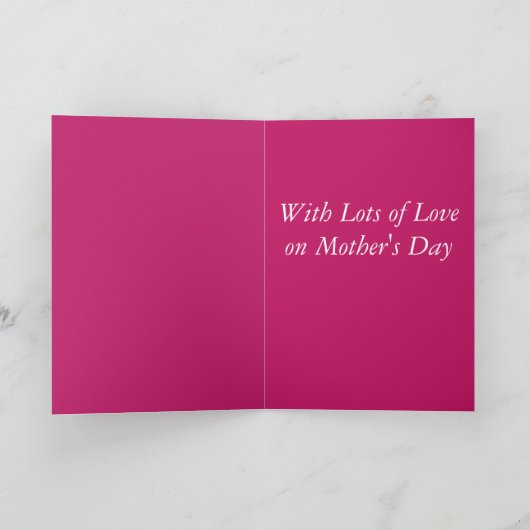 美しいピンクの椿の母の日 シーズンカード (内部)