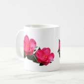 美しいピンクの椿の花 コーヒーマグカップ (正面左)