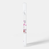 美しいピンクの水彩桜の花のカリグラフィー Case-Mate iPhoneケース (裏面 / 左)