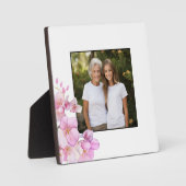 美しいピンクの水色のさくらんぼ写真 フォトプラーク (正面)