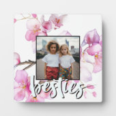 美しいピンクの水色のさくらんぼ写真 フォトプラーク (正面)