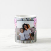 美しいピンクの水色のさくらんぼ写真 モーフィングマグカップ (中央)