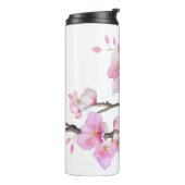 美しいピンクの水色のさくらんぼ タンブラー (回転左)