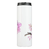 美しいピンクの水色のさくらんぼ タンブラー (裏面)