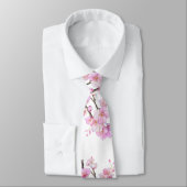 美しいピンクの水色のさくらんぼ ネクタイ (タイ)