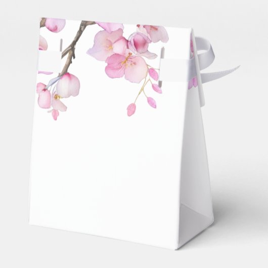 美しいピンクの水色のさくらんぼ フェイバーボックス (裏面サイド)