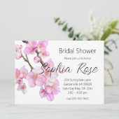 美しいピンクの水色のさくらんぼ 招待状 (スタンド正面)