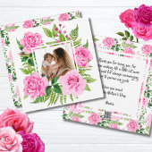 美しいピンクの水色のバラフォトマザーズデイ シーズンカード