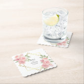 美しいピンクの水色のバラ ペーパーコースター (インサイチュ)