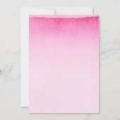 美しいピンクの水色の結婚式招待状 招待状 (裏面)