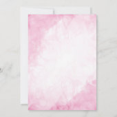美しいピンクの水色の結婚式招待状 招待状 (裏面)