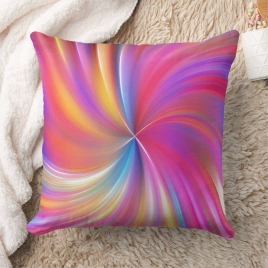 美しいピンクの渦巻き装飾用クッション クッション (ブランケット)