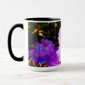 美しいピンクの牡丹ラウンド マグカップ (左)