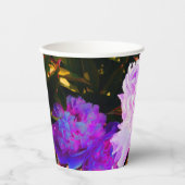 美しいピンクの牡丹ラウンド 紙コップ (正面)