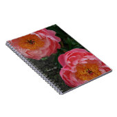 美しいピンクの牡丹2つ ノートブック (右側)