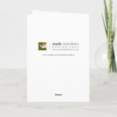 美しいピンクの瑪瑙グリーティングカード カード (裏面)