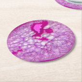 美しいピンクの瑪瑙ドリンクコースター ラウンドペーパーコースター (アングル)