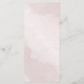 美しいピンクの白いネイビーブルーの花の緑 メニュー (裏面)