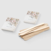 美しいピンクの白い水色の花 ハンドファン (組立なし)