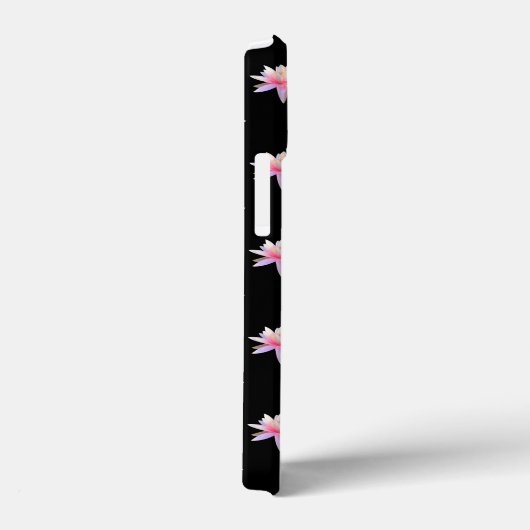 美しいピンクの白い蓮の花模様 Case-Mate iPhoneケース (裏面 / 右)
