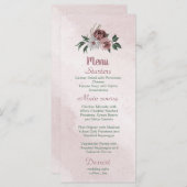 美しいピンクの白シナモンバラフローラ緑 メニュー (正面/裏面)