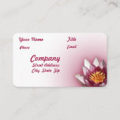 美しいピンクの睡蓮の写真ガーデニング 名刺 (正面)