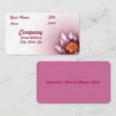 美しいピンクの睡蓮の写真ガーデニング 名刺 (正面/裏面)