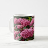 美しいピンクの紫陽花の花 コーヒーマグカップ (正面左)