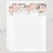 美しいピンクの繊細なバラ (正面/裏面)