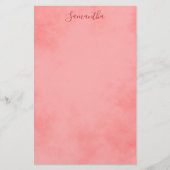 美しいピンクの羊皮紙 便箋 (正面)