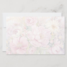 美しいピンクの芍薬の水彩画用紙シート