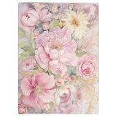 美しいピンクの芍薬の水彩画 クリップボード (裏面)