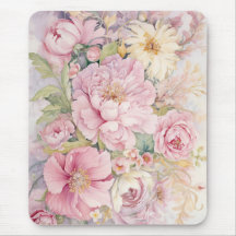 美しいピンクの芍薬の水彩画