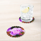 美しいピンクの芍薬の花 ペーパーコースター (インサイチュ)