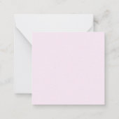 美しいピンクの花ありがとう ノートカード (裏面)