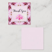美しいピンクの花ありがとう ノートカード (正面/裏面)